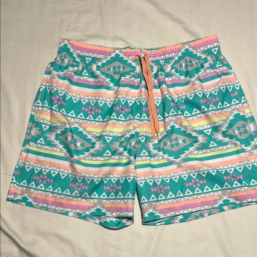 Chubbies Patterned Teal Swim Shorts